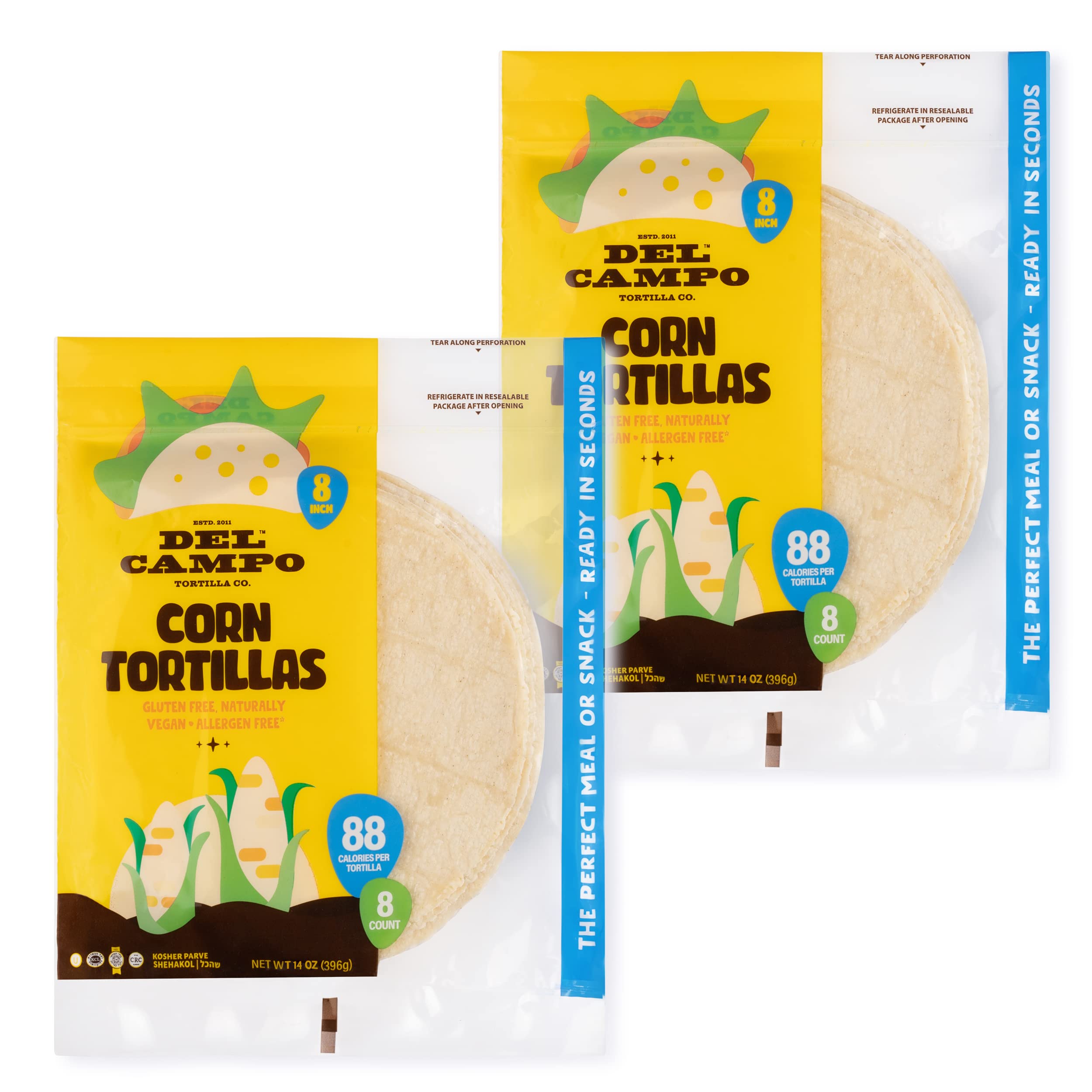 Amazon.com: Del Campo Soft Corn Tortillas – 8 Inch Round, Gluten